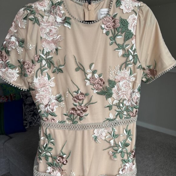 NEW Bohme Peach Midi Dress - Picture 3 of 6